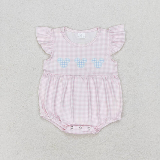 toddle baby girl pink stripes cartoon romper