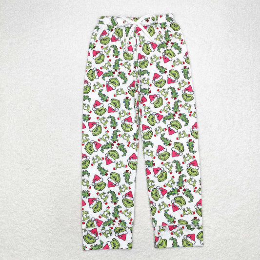 Adult women christmas green face pants