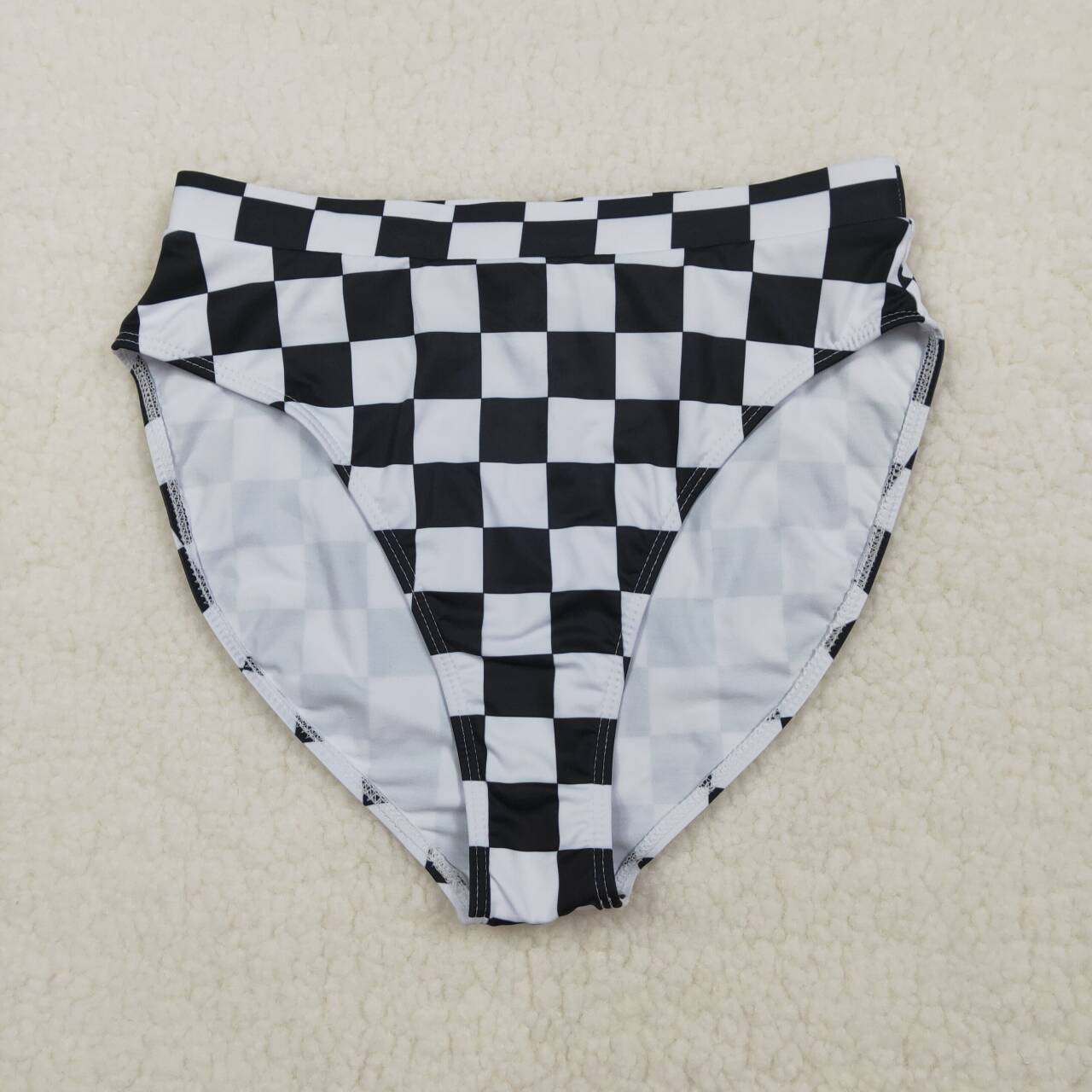 USA SHOP Adult women black checkered swim shorts