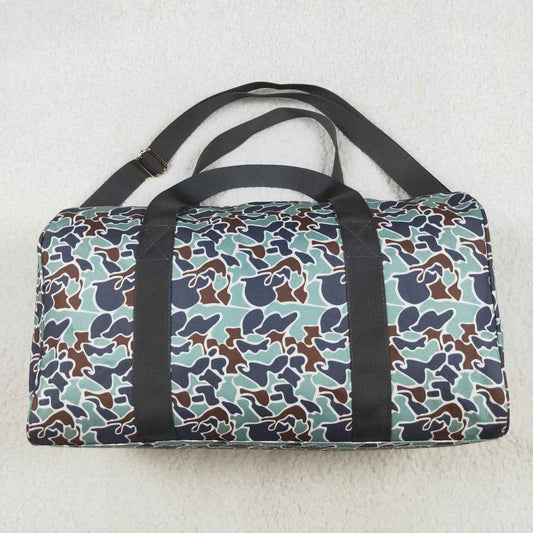 new style green camo print duffle bag