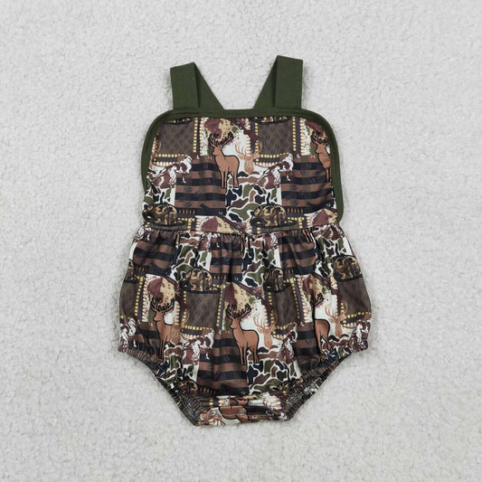 Deer camo design summer romper