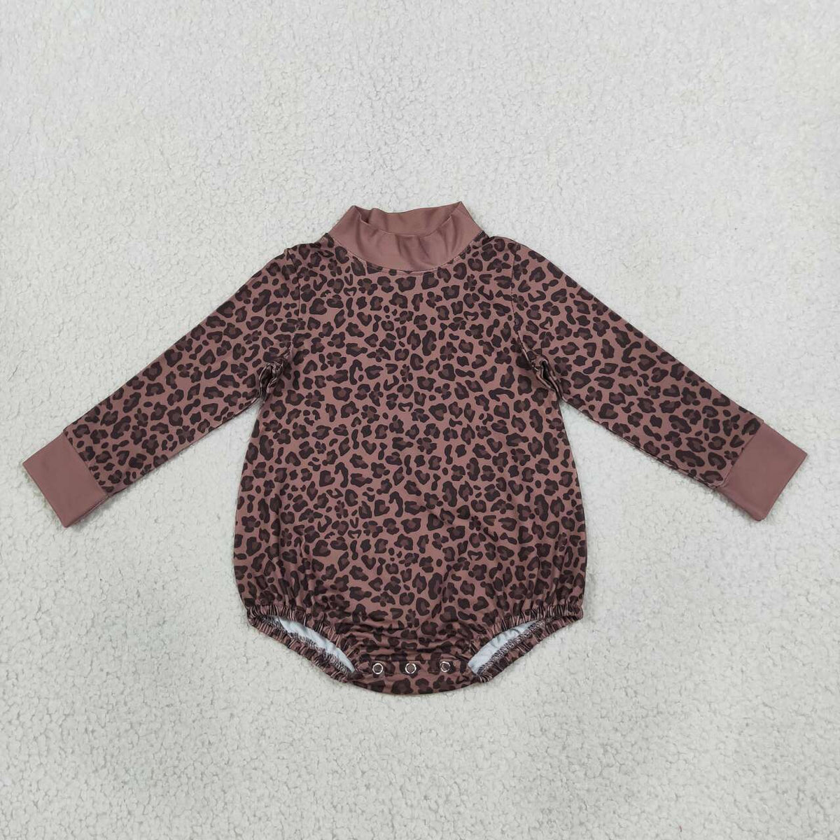 Toddle baby long sleeve leopard print romper