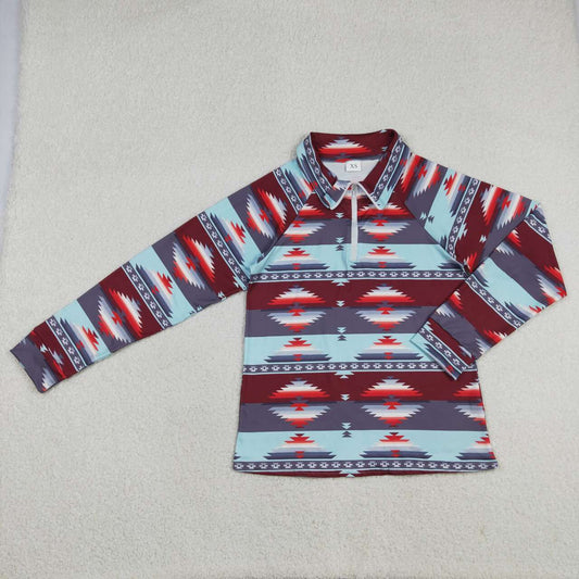 Adult women Cowboy western aztec pullover