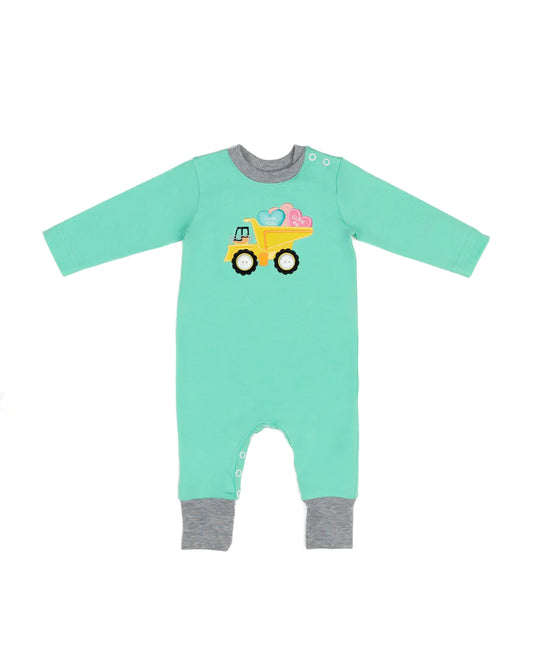 baby boy long sleeve valentines day romper