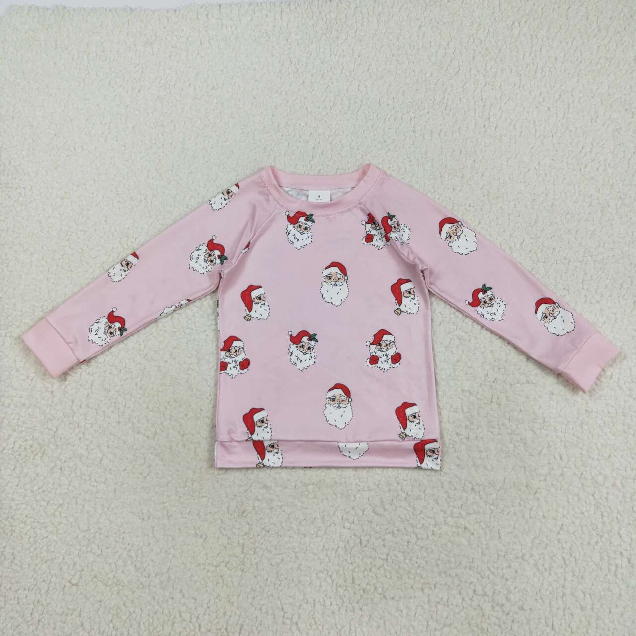 Christmas Santa Claus kids girls long sleeve shirt top