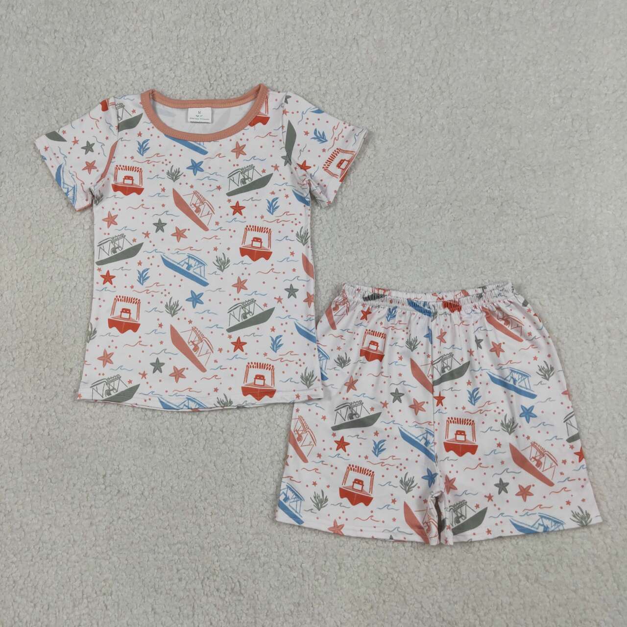 Boat print toddle girls summer outfit