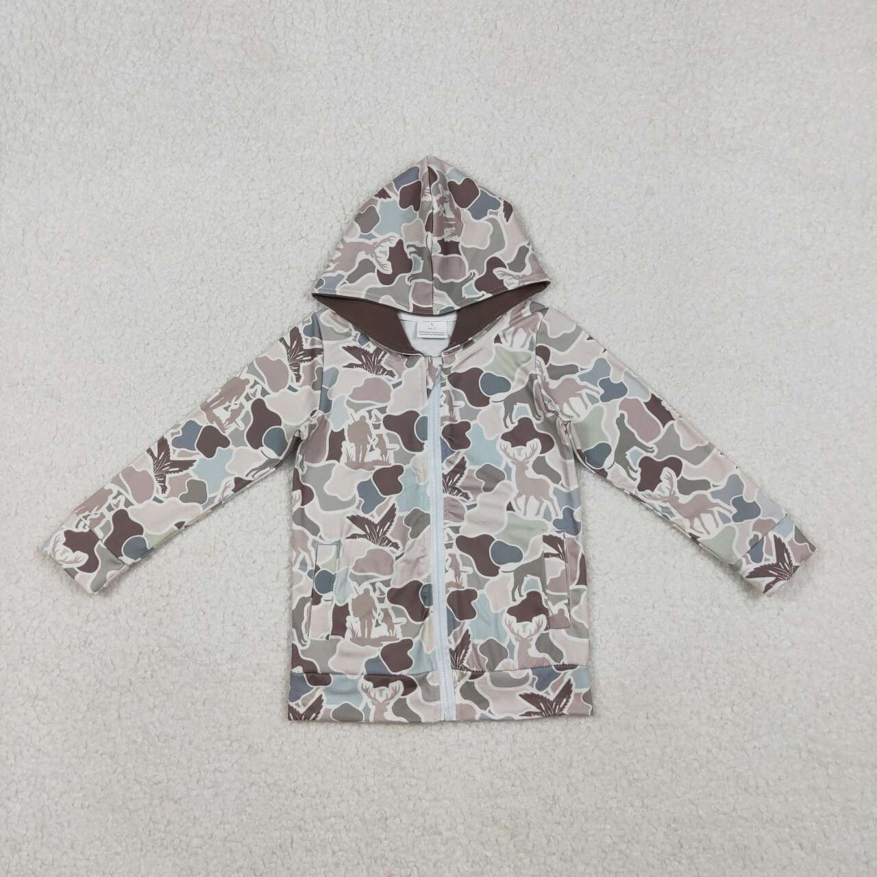 Hunting season duck camo boys long sleeve hoodie top