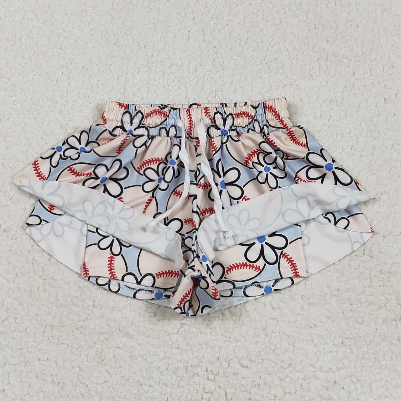 Toddle baby girls baseball shorts