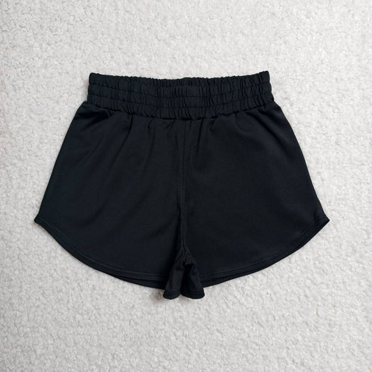 Toddle baby girls black summer yoga shorts