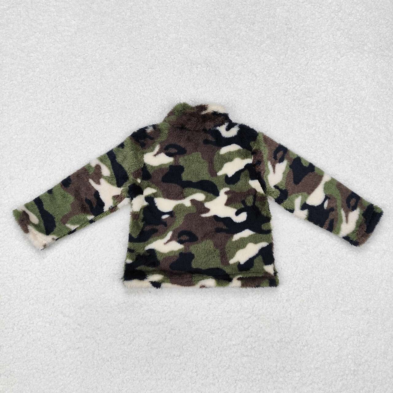 infant baby boy camo Sherpa matching jacket pullover coat