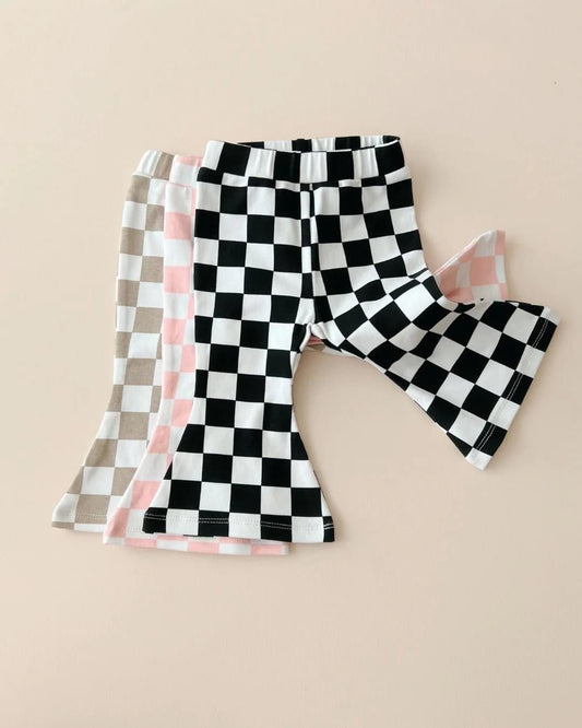 Custom black checkered pants