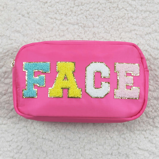 face cosmetic bag custom pouch makeup bag, 9.4*5.5*3.9 inches
