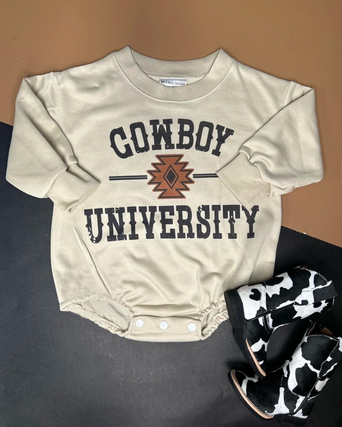 Cowboy long sleeve romper