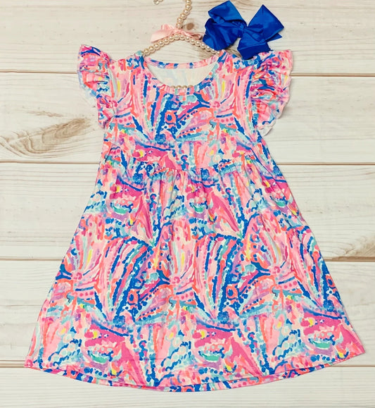 Baby girl short sleeve boutique dress