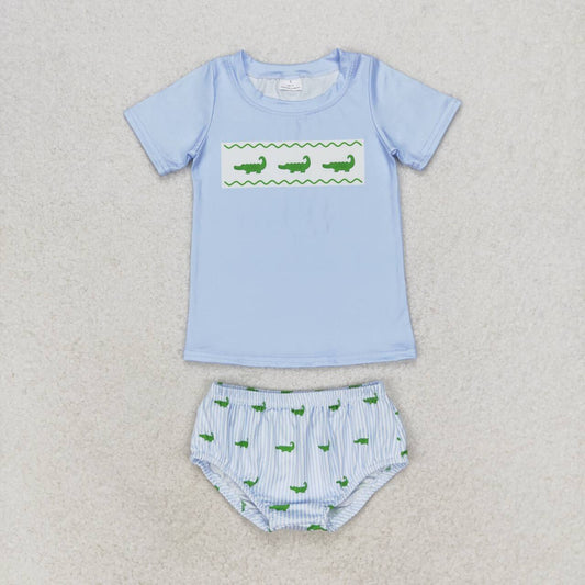 toddle baby boy crocodile bummies set