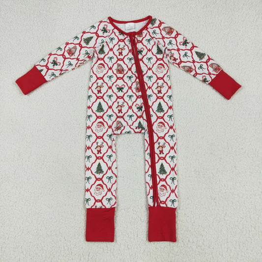 Toddle girls Christmas Santa long sleeve romper