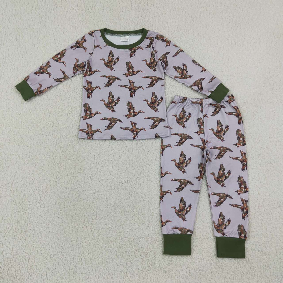 Mallard duck boys long sleeve pajama set outfit