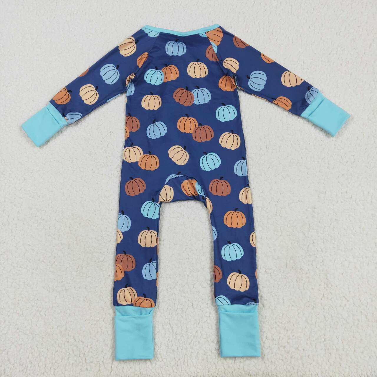 Toddle baby boy fall pumpkin long sleeve romper