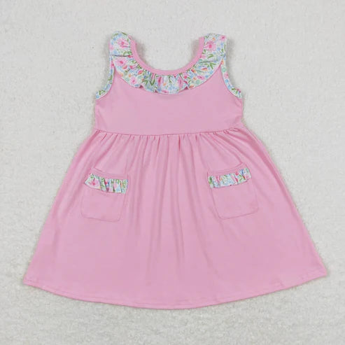 best sister pink floral clothing set sibling set