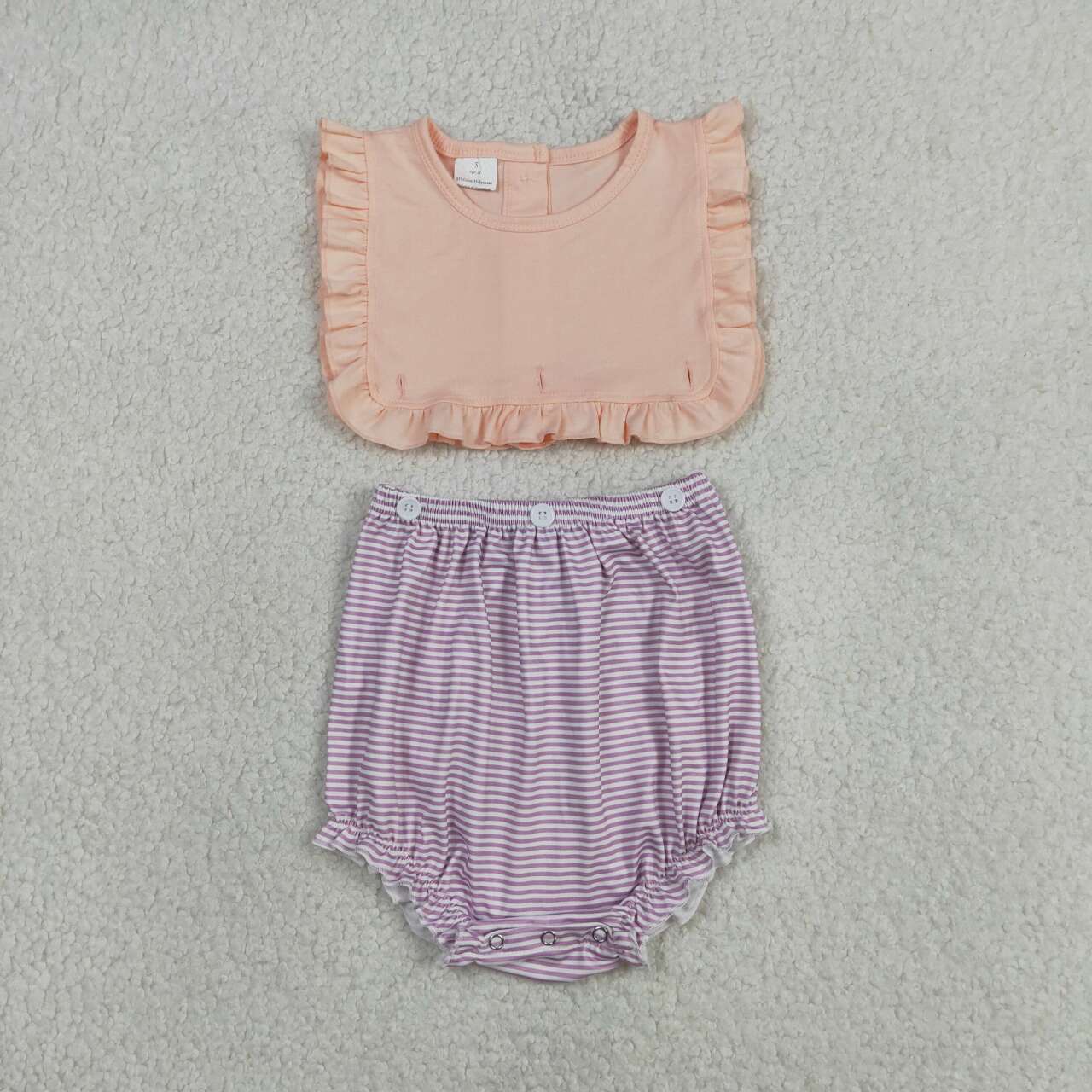 Lavender stripes toddle girls romper