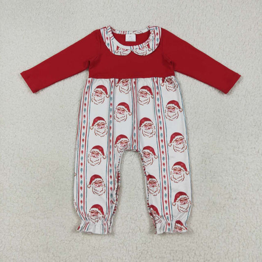 Toddle baby girl Christmas santa claus long sleeve romper