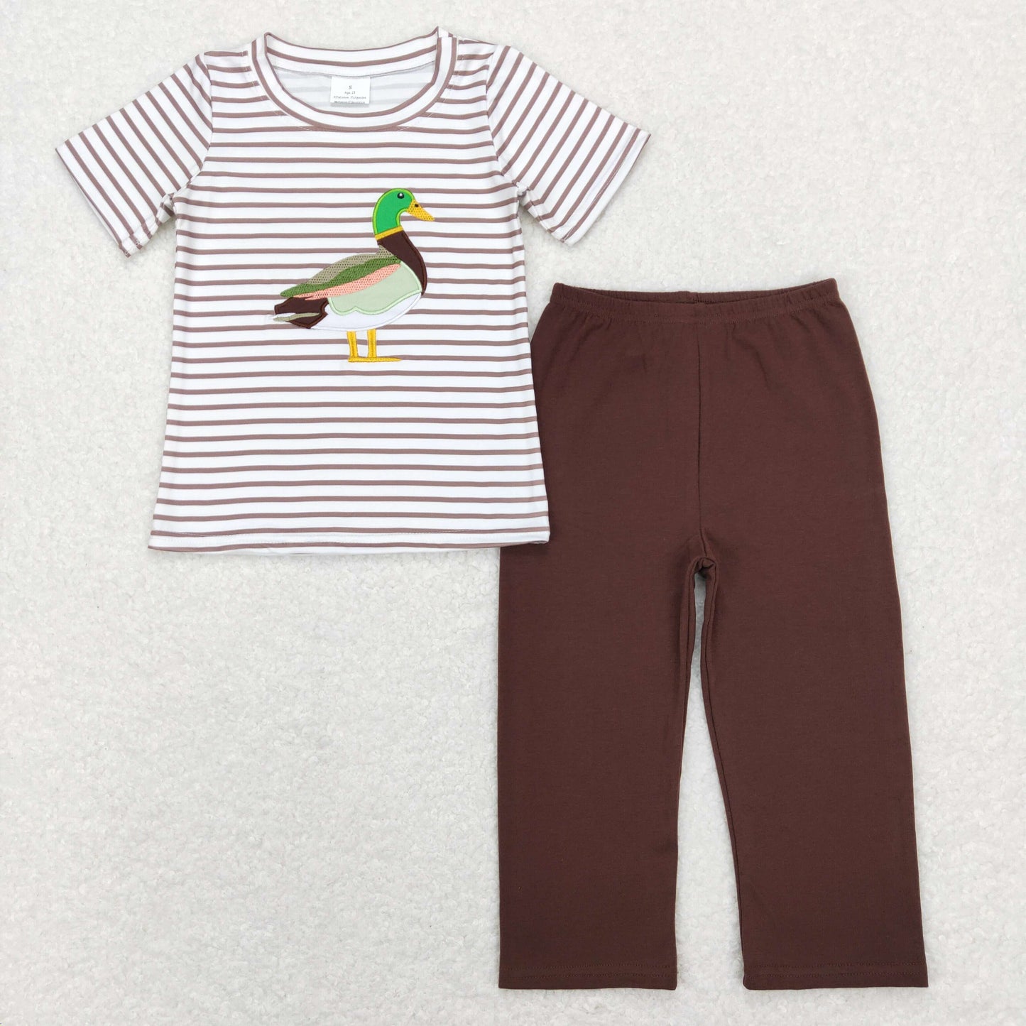 baby boy mallard duck brown top matching leggings hunting outfit