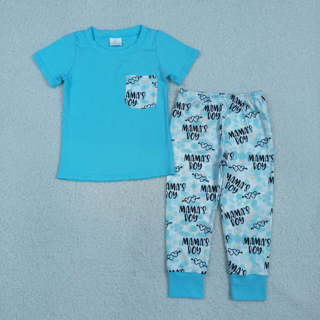 Mamas boy Mothers day top matching leggings design kids outfit