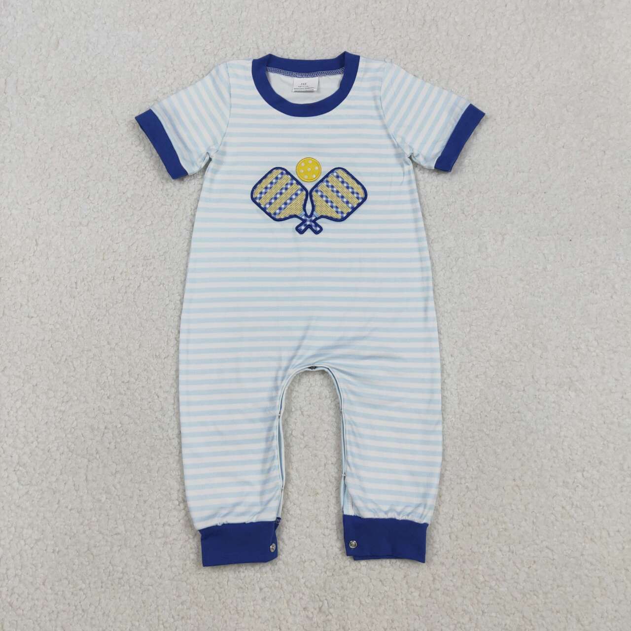 Toddle baby embroidery tennis short sleeve romper