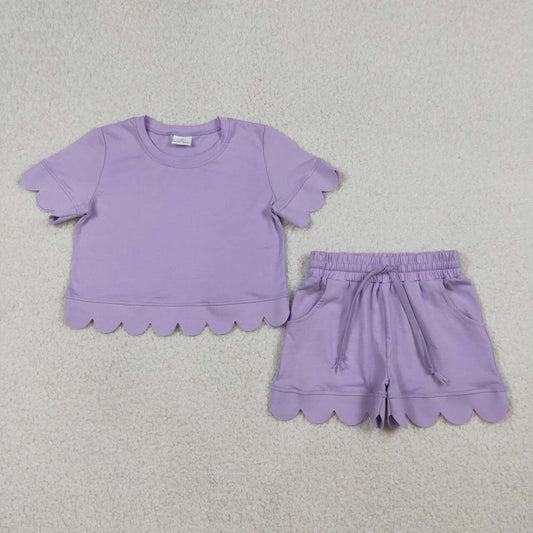 Lavender color toddle baby girls summer outfit