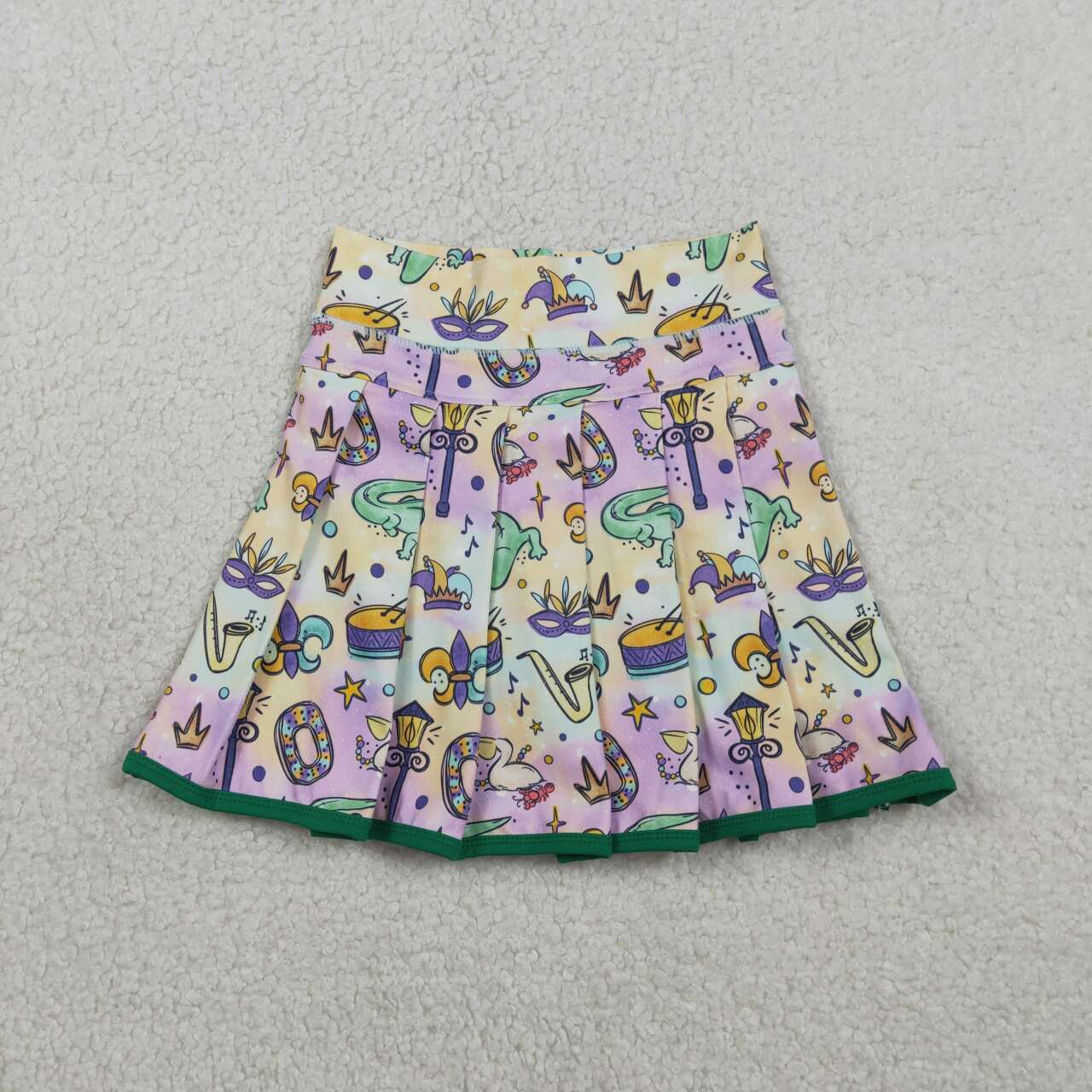 baby girl mardi gras yoga skirt
