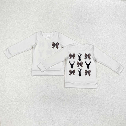 Baby camo reindeer long sleeve t-shirt top