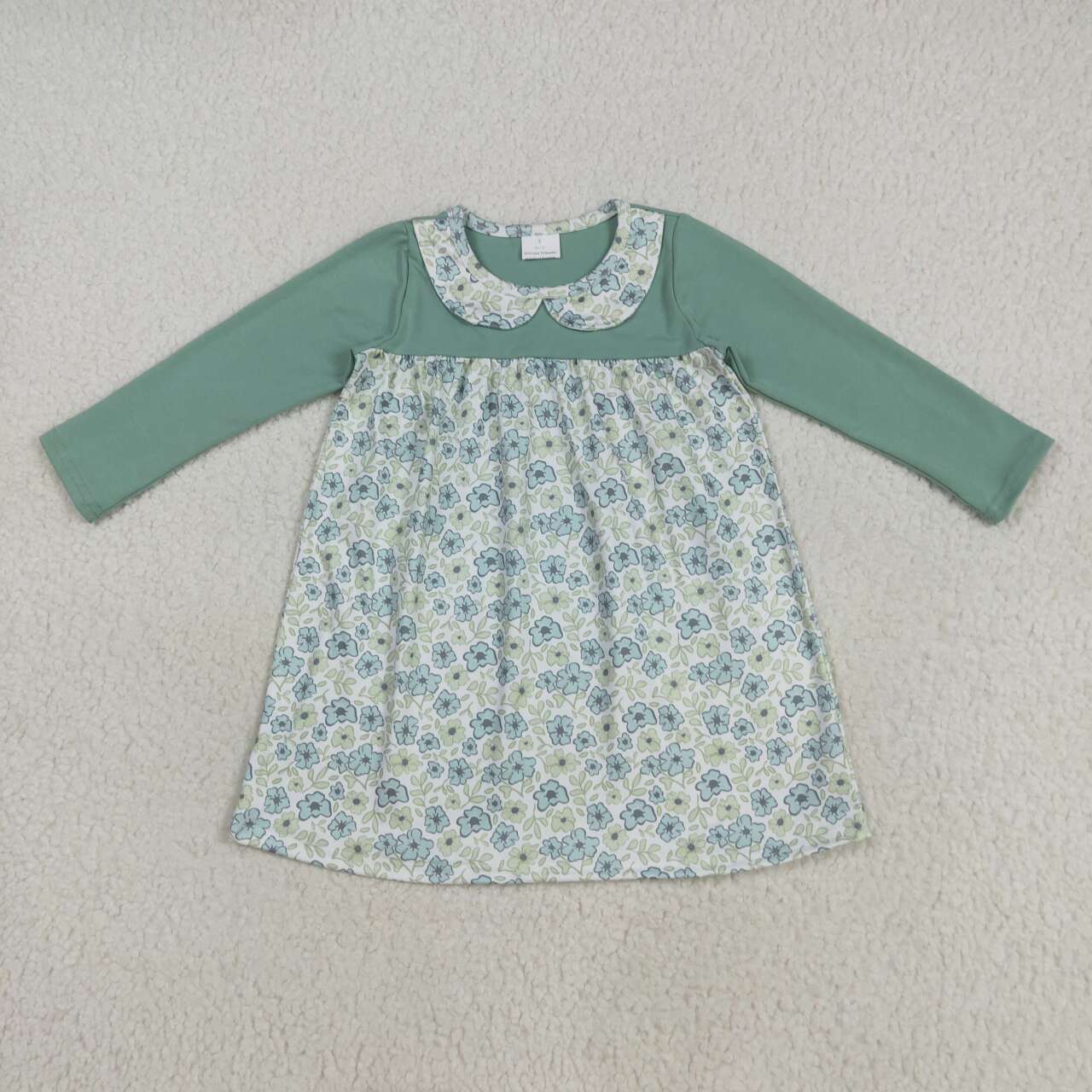 Toddle girls blue flowers long sleeve dress