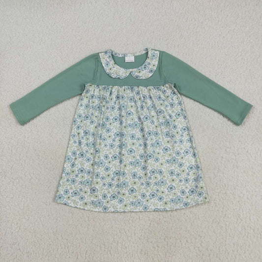 Toddle girls blue flowers long sleeve dress