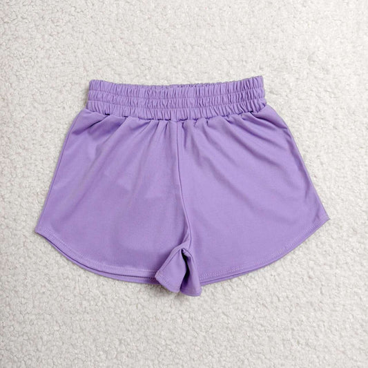 Toddle baby girls purple color summer yoga shorts