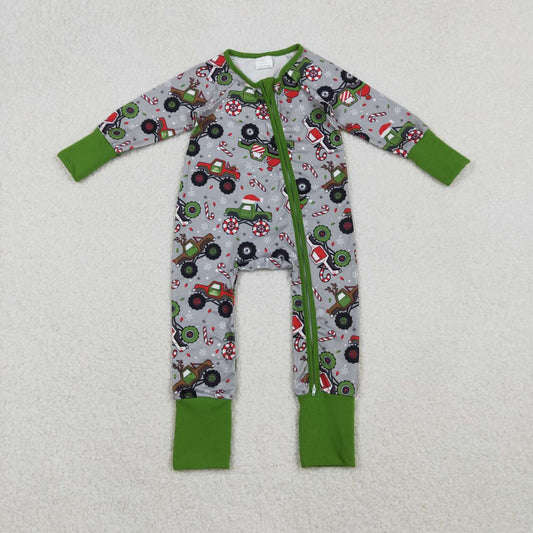 Christmas truck toddle baby long sleeve romper