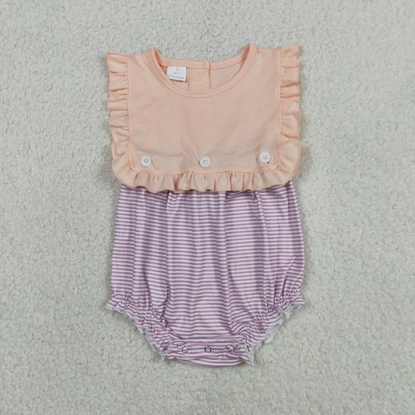 Lavender stripes toddle girls romper