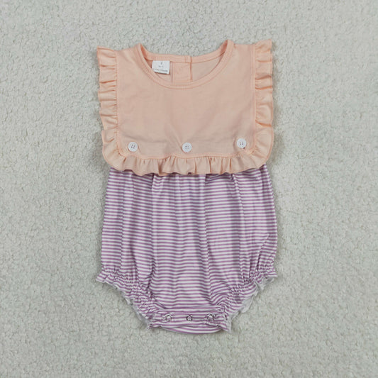 Lavender stripes toddle girls romper