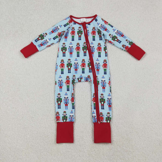 Christmas soldier toddle baby boy zip romper