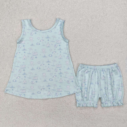 Toddle baby girl summer beach design outfit