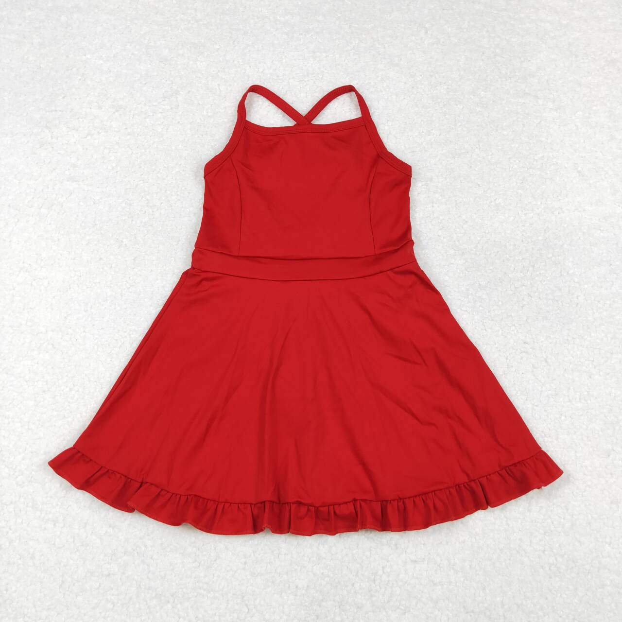 red athletic dress near me AS REVIVAL | Aeroline Active Dress | RED-WHITE | Material: 78% Polyester, 22% Spandex
