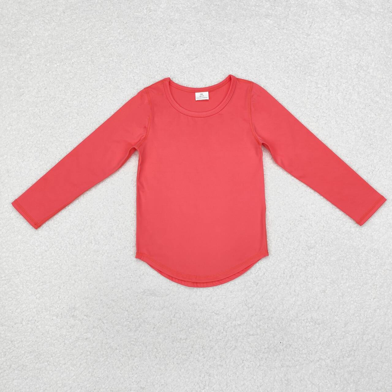 toddle baby girls coral long sleeve shirt