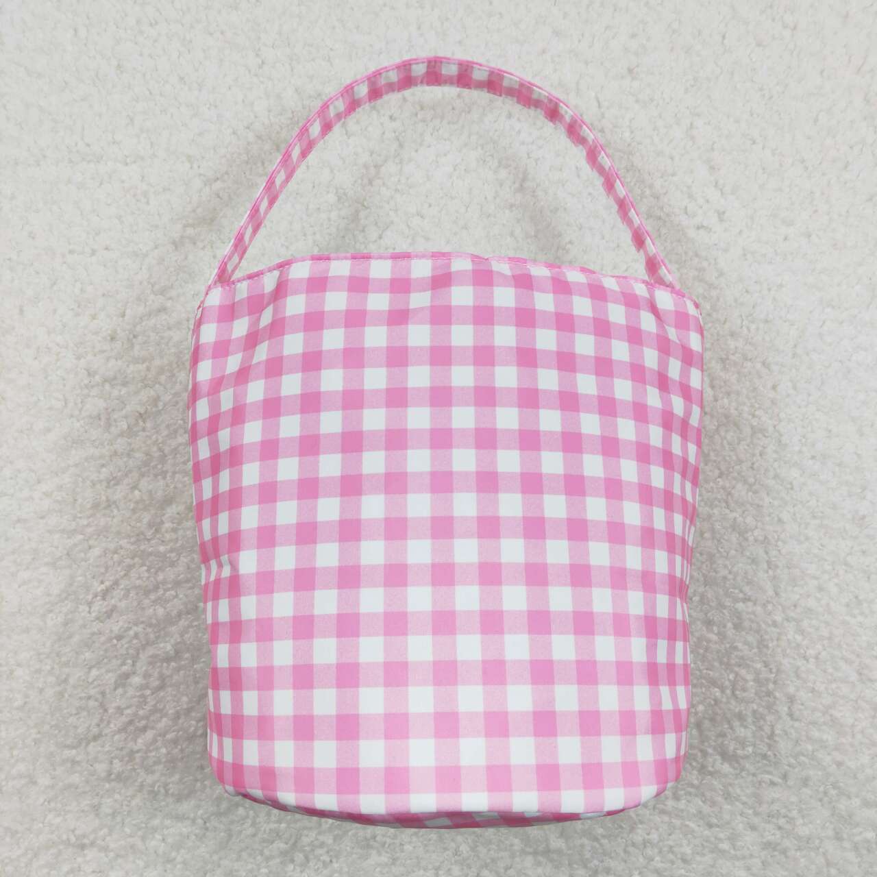 Easter bunny pink gingham bag