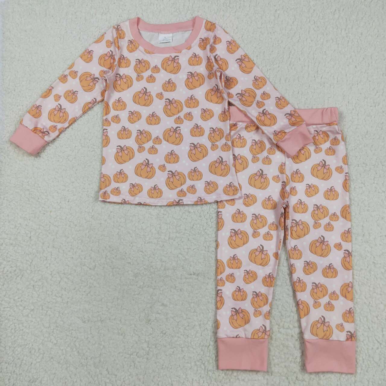 Fall pumpkins girls long sleeve outfit