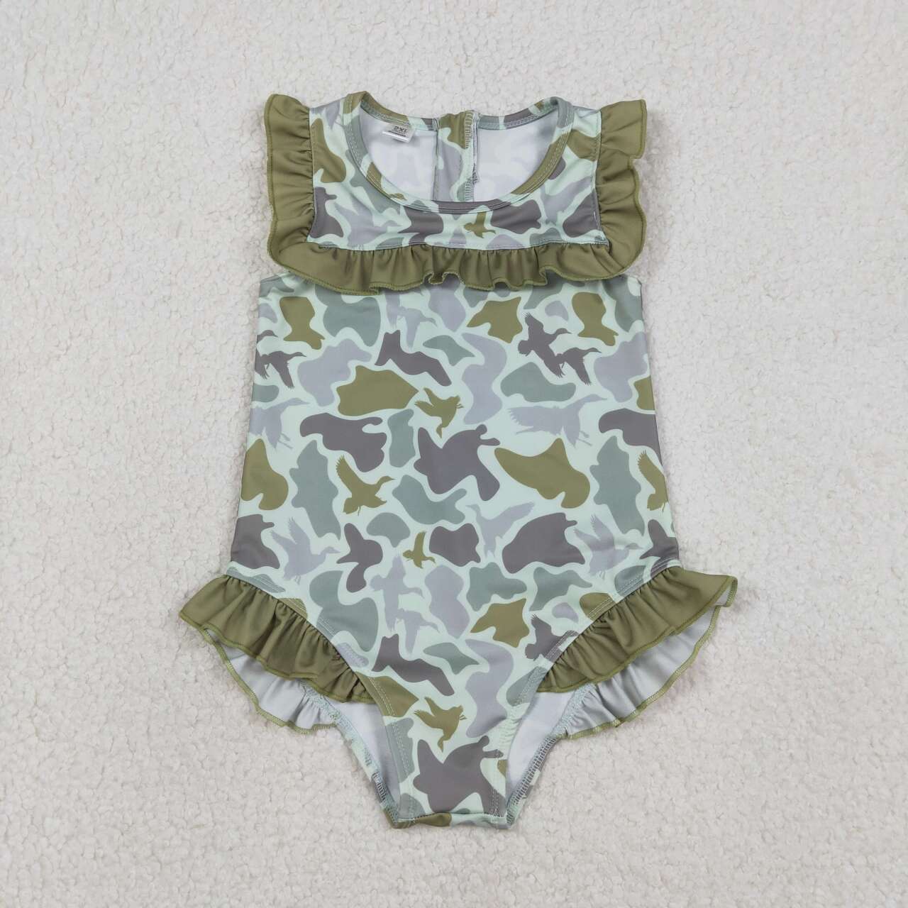 Toddle girls camo duck print one piece  swimsuit
