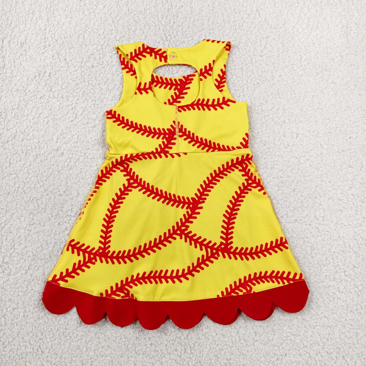 Softball design girls summer yoga dress