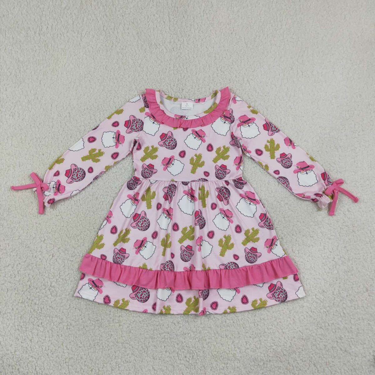 baby girl Christmas Santa Claus western dress