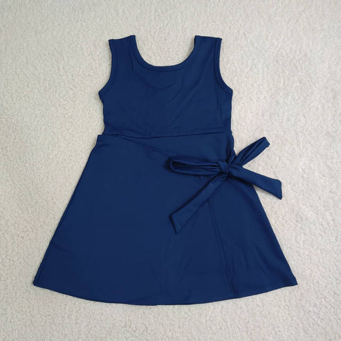 Toddle girls aqua color design summer yoga dress