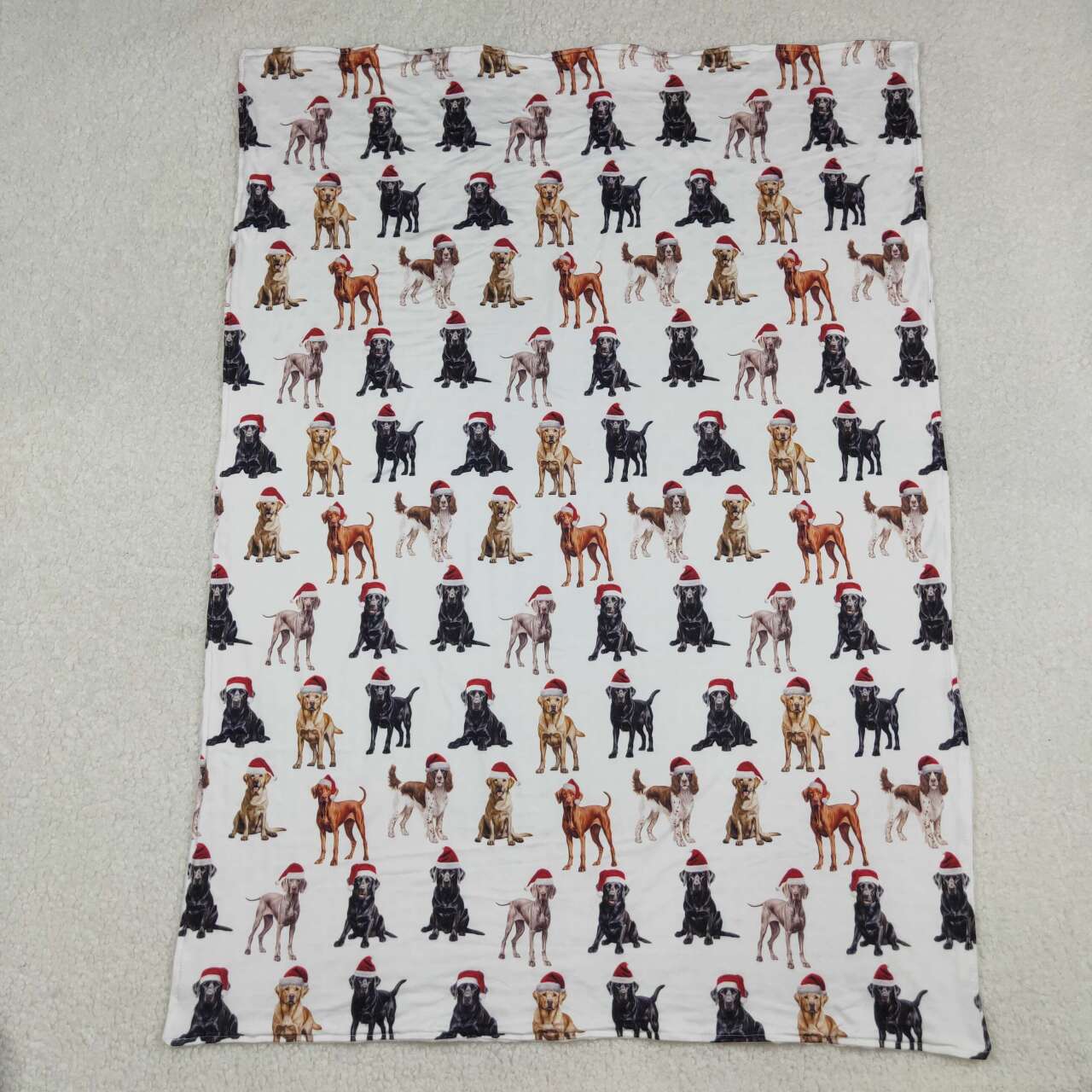 Christmas dog print toddle kids mini blanket