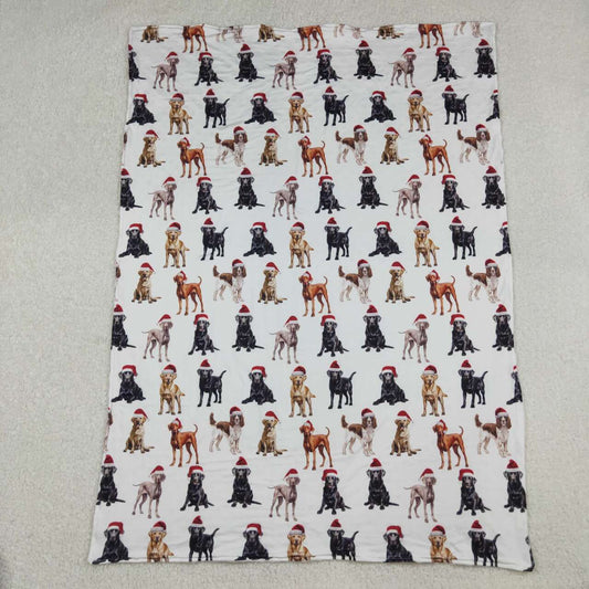 Christmas dog print toddle kids mini blanket
