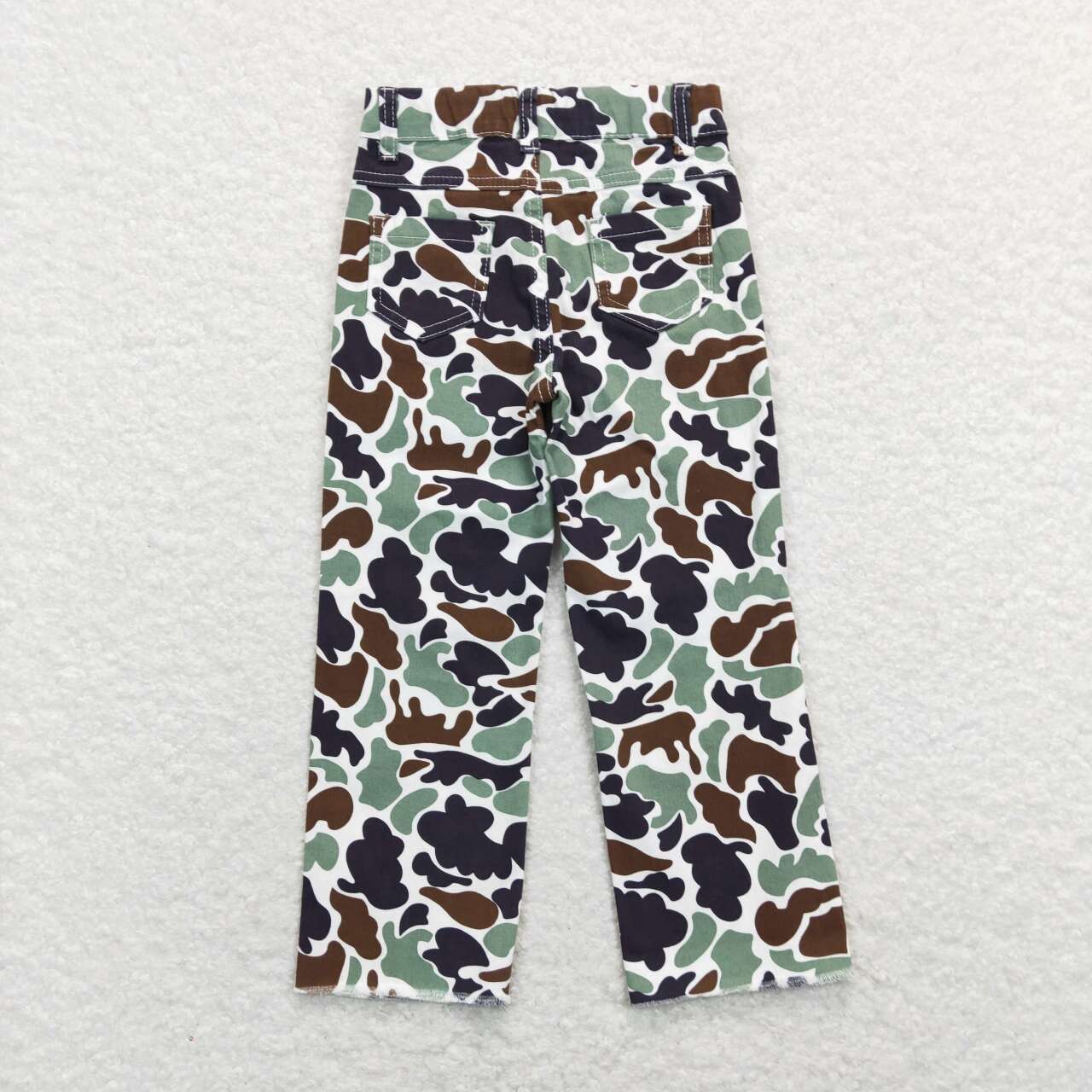 baby boy brown green camouflage big hole jeans leggings pants
